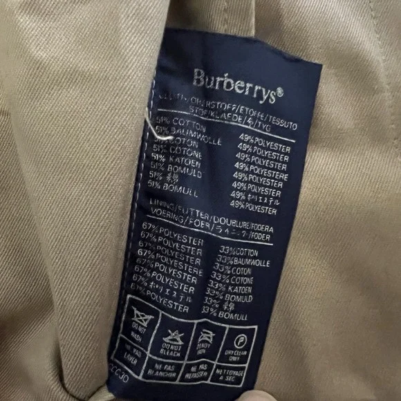 Vintage Burberrys Women's Trench Coat Made in England Nova Check Small - Picture 3 of 9